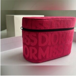 New, unused & authentic Miss Dior beauty pink cosmetic bag case Limited edition